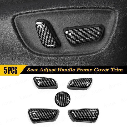 Carbon Fiber Look for Seat Adjust Button Decor Cover Trim for Toyota for Sienna 21-2024