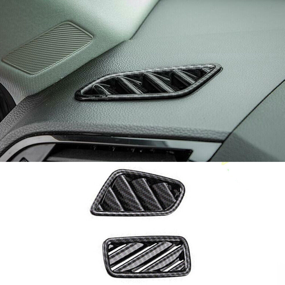 Fit for Audi Q3 2019-24 Carbon Fiber Inner Dashboard Upper Air Outlet Vent Trim