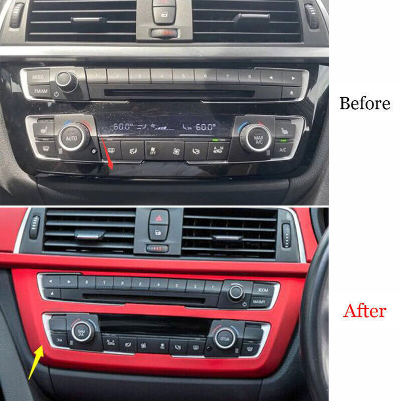 ABS Panel Trim Inner Red Console AC Switch Control for BMW 3 4 Series GT 2014-18
