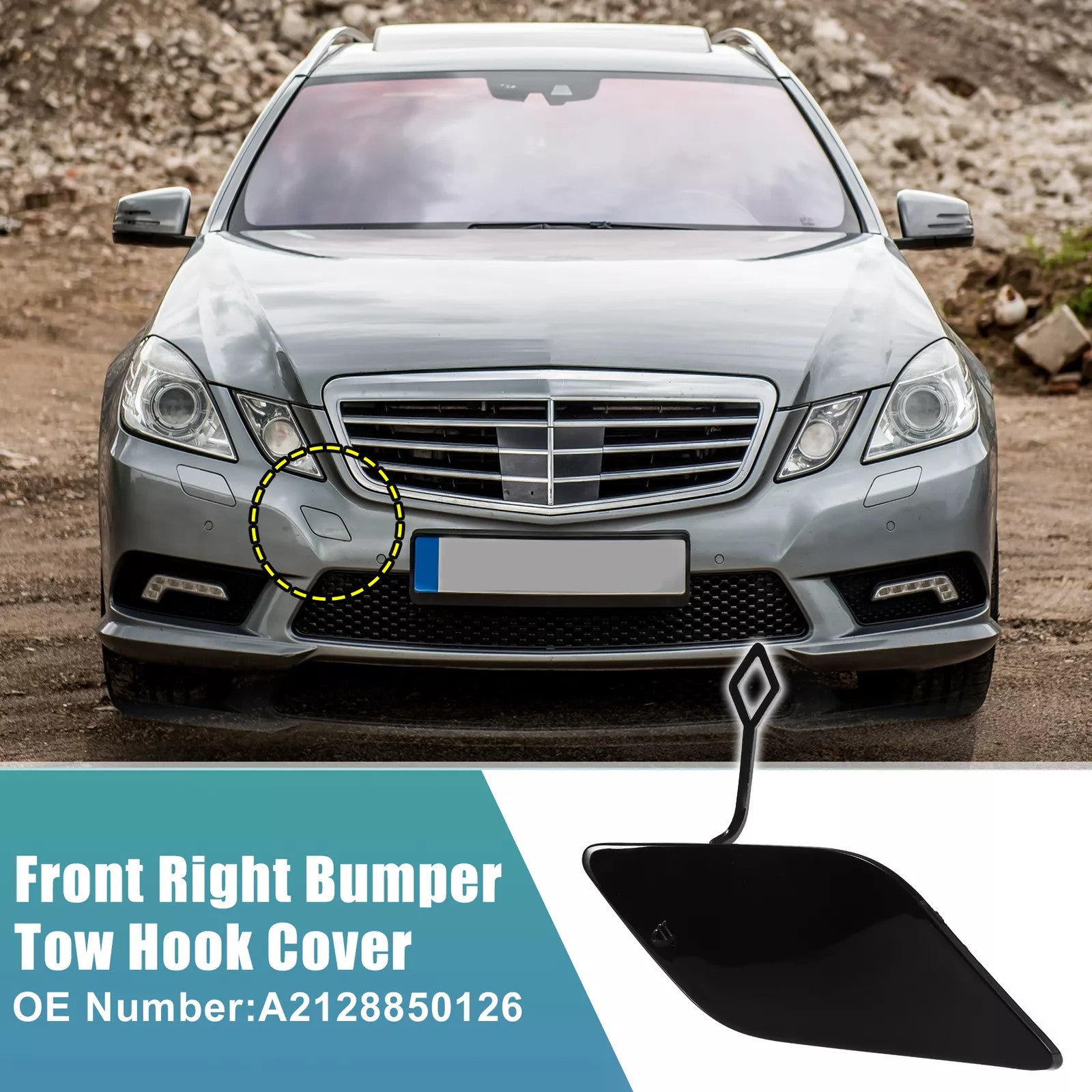for Mercedes-benz E350 2010-2013 Car Front Bumper Tow Hook Cover A2128850126