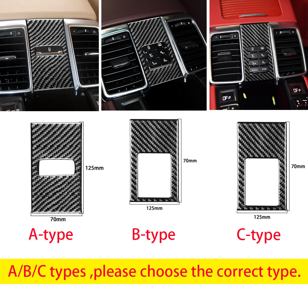 12¡ÁRHD Carbon Fiber Central Control Gear Shift Trim for Porsche for Panamera 2010-16