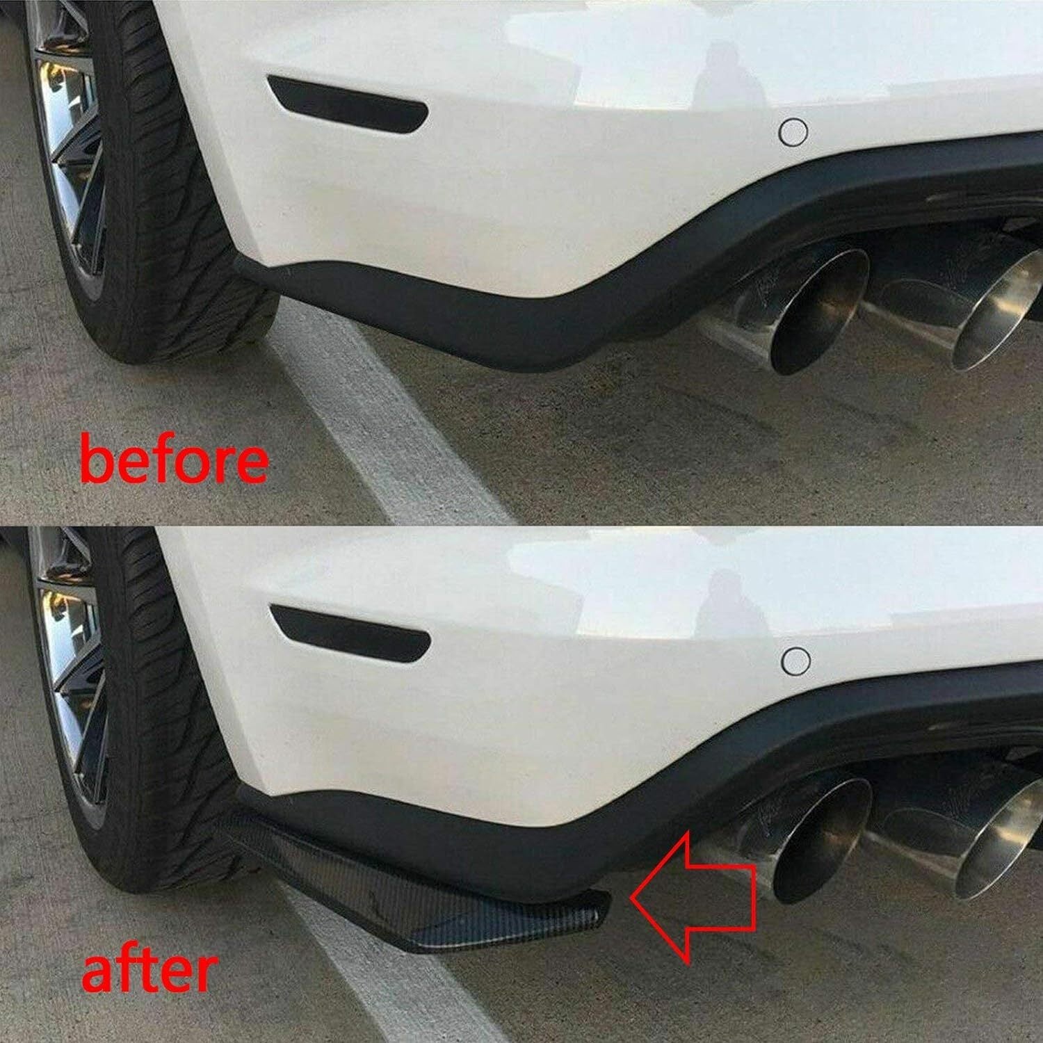 2-Pack for Kia Accessories Car Rear Bumper Lip Diffuser Splitter Canard Protective Film n