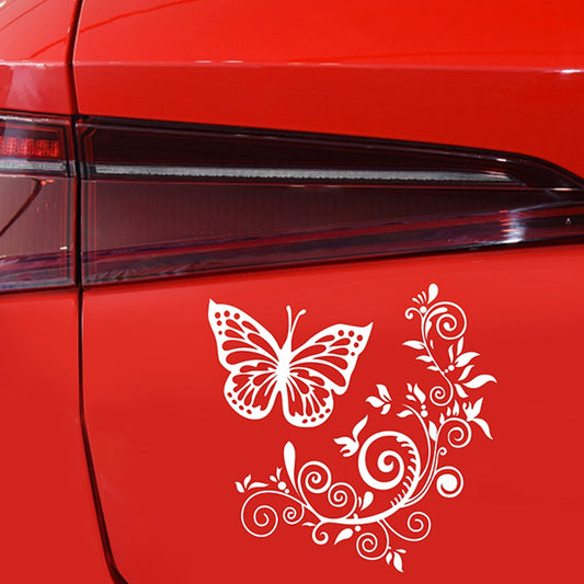 Car Butterfly Flower Graphcics Bumper Window Vinyl Decals DIY Sticker Decoration
