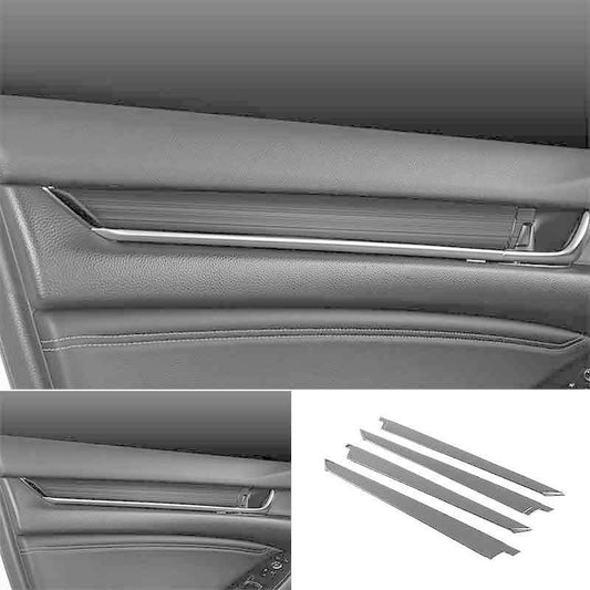 Fit for Honda Accord 2018-2019 2020 Black Steel Inner Door Panel Cover Trim 4PCS