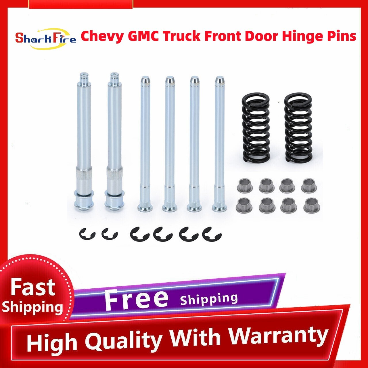 Suitable for Chevrolet for GMC 88-01 truck front door hinge pin bushing spring clip 2 doors