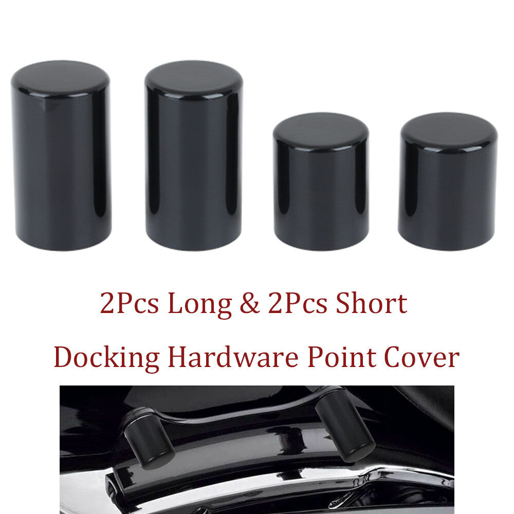 Black dock station hardware magnetic tip cover for Harley Touring Electra Road Glide- n