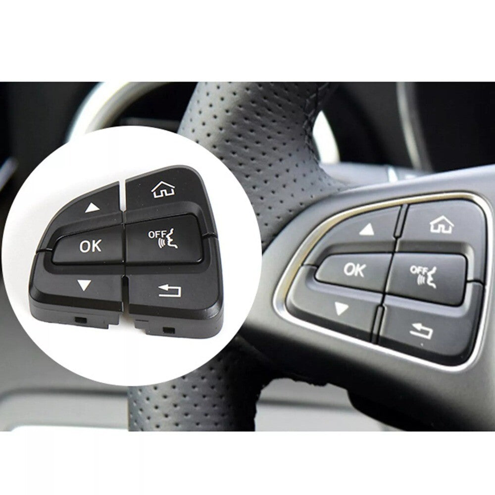 2pcs L&R Steering Wheel Switch Button Black for Benz C-Class W205 GLC-Class W253 n