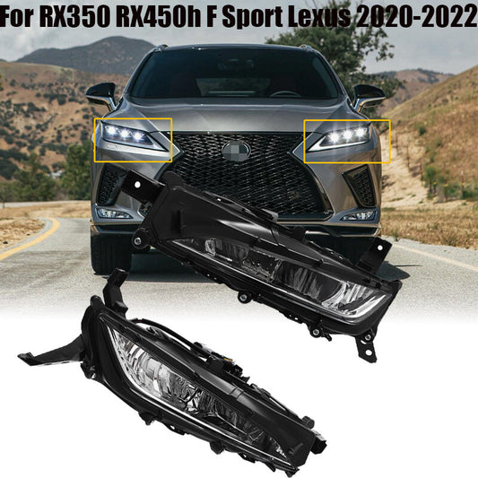 For RX350 RX450h F Sport for Lexus 2020-2022 LED DRL Fog Light Lamp Front Left+Right n