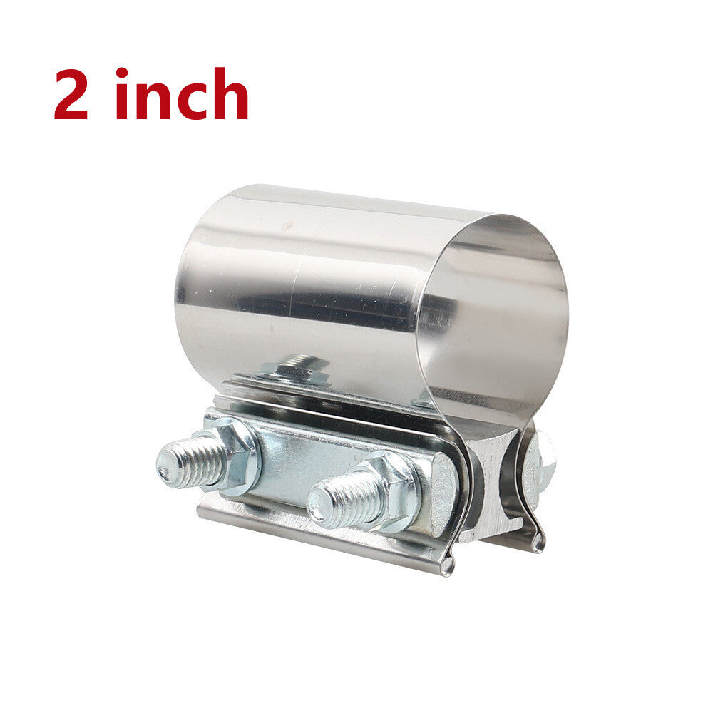 2-inch Butt connector exhaust with clamp, stainless steel pipe clamp, exhaust seal clamp