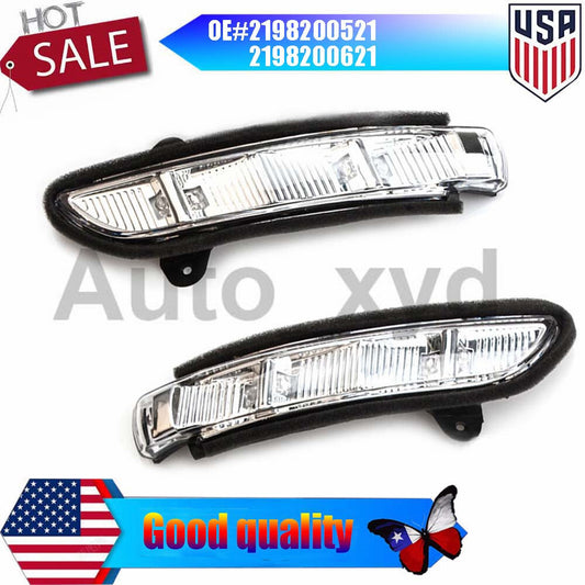Front LH+RH Door Mirror Turn Signal Light Pair 07-10 for Mercedes W211 W221 W219