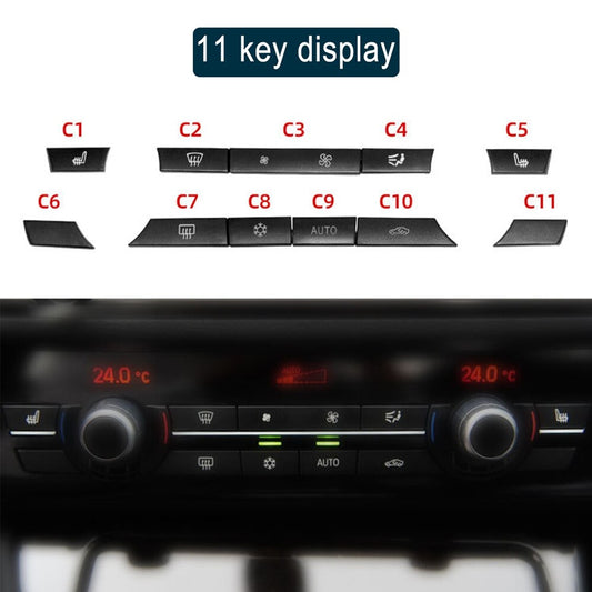 Kit 11: Button Key Cap Repair Kit for Air Conditioner Heater Switches Suitable for BMW F01, F10, F11, F07
