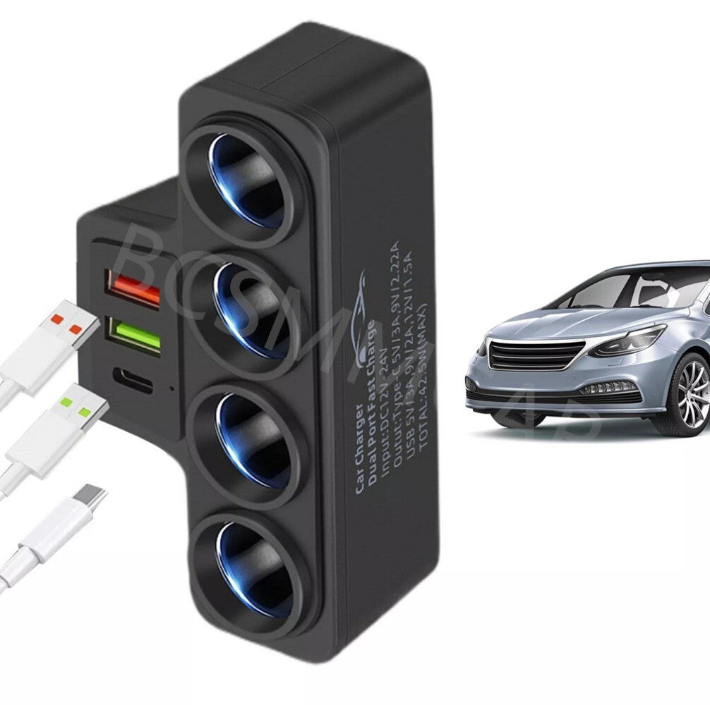 1USB PD Port Car Cigarette Lighter Socket Fast Charger Outlet Power Adapter 12V n