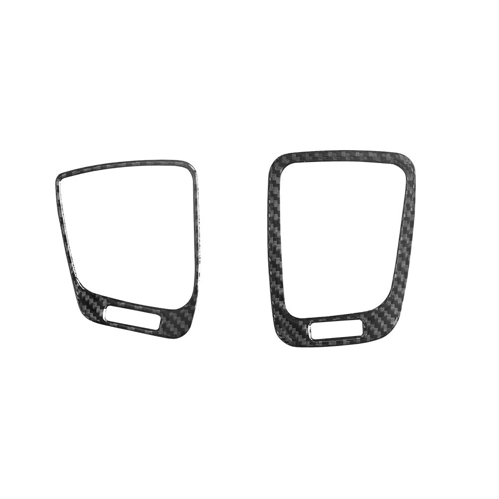 Suitable for Honda Accord 2013-2017 black titanium alloy interior headlight button protection cover decoration- v
