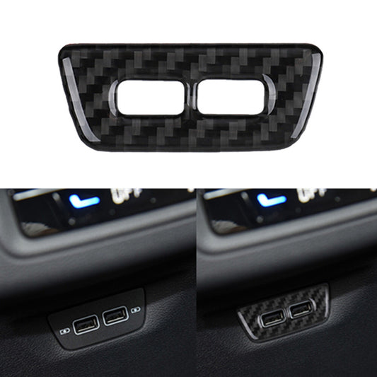for VW for Golf 8 MK8 GTI Carbon Fiber Interior Rear USB Button Cover Trim 2021-2023