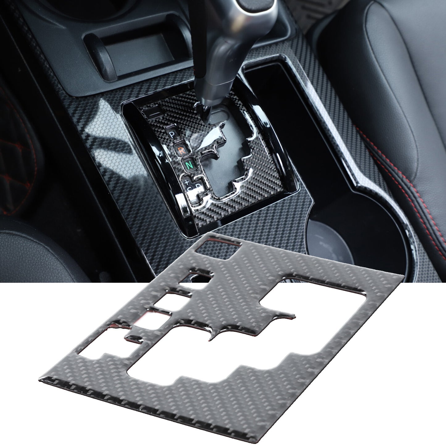 for Toyota 4Runner 2010-2020 Gear Shift Panel Cover Trim Carbon Fiber Accessory