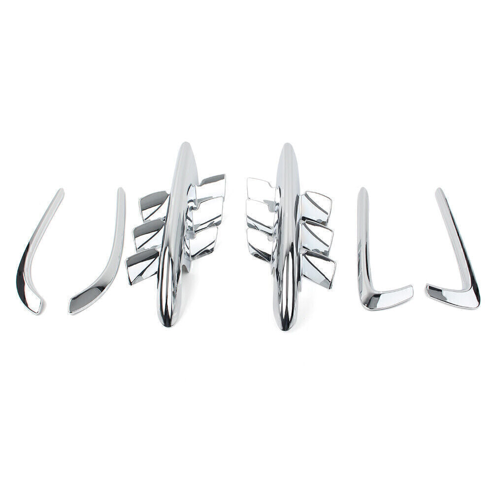 6x Chrome for Premier Shark Gillsset Fit for Honda Goldwing GL1800 01-11 ABS Fairing Q