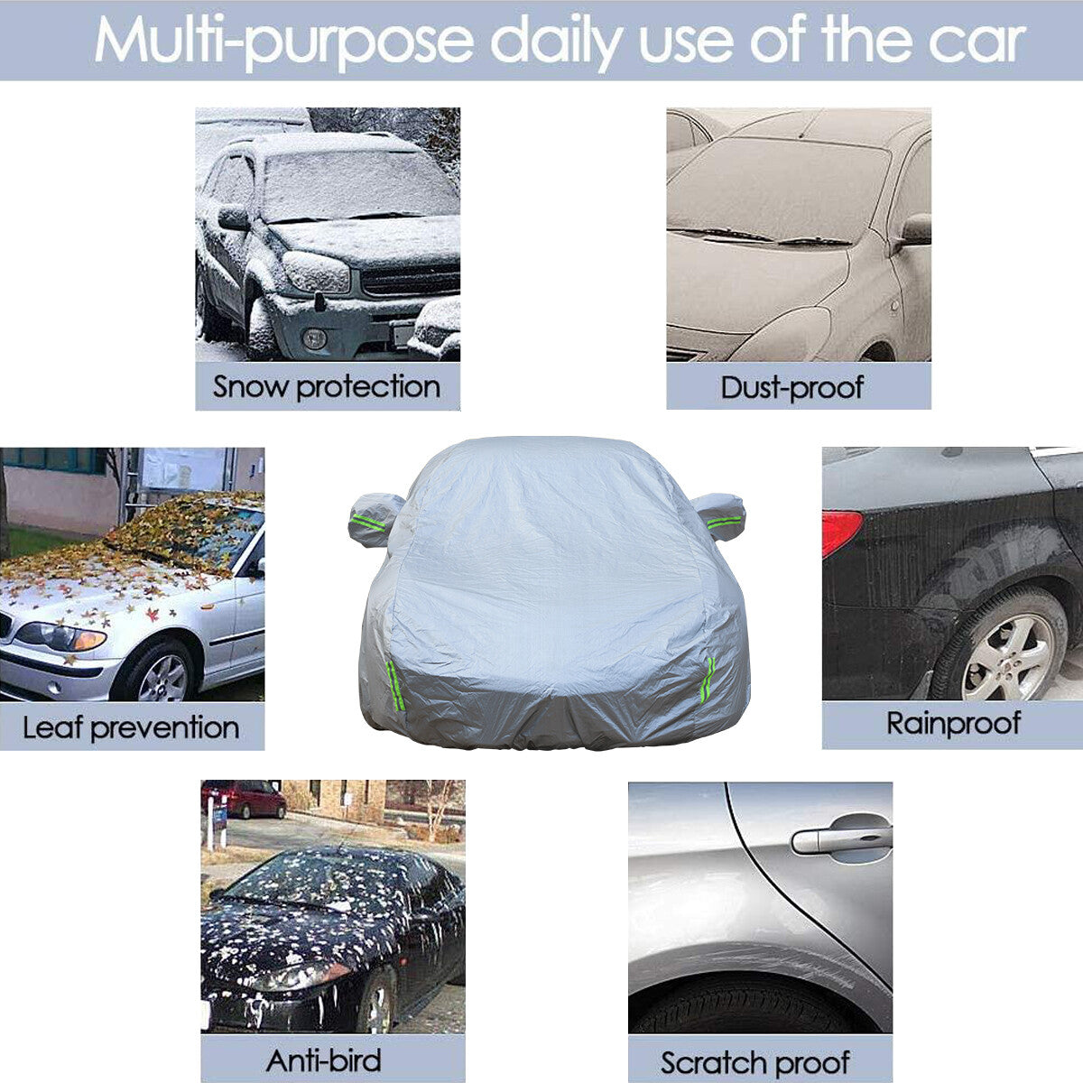 Suitable for 14-19 year old for Corvette C7 full car protective cover - waterproof, sunproof, UV-protective, snow, dust, and rainproof. Q