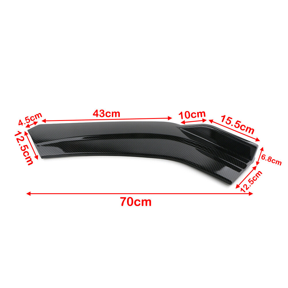 2x Skirt Extension Splitter Joystick WINGLET Diffuser Lip Panel Body Carbon Fiber