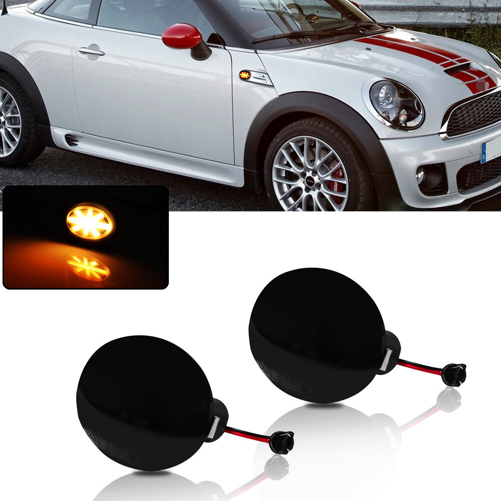 Union Jack amber LED front marker light suitable for Mini Cooper R55 R56 R57 R58 R59- v