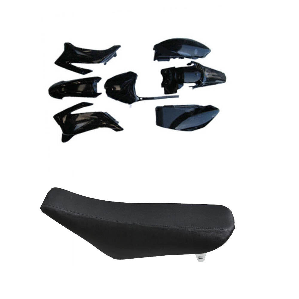 NEW BLACK TTR 110 PLASTICS FAIRING KIT + FOAM for SEAT for YAMAHA TTR110 MOTOCROSS
