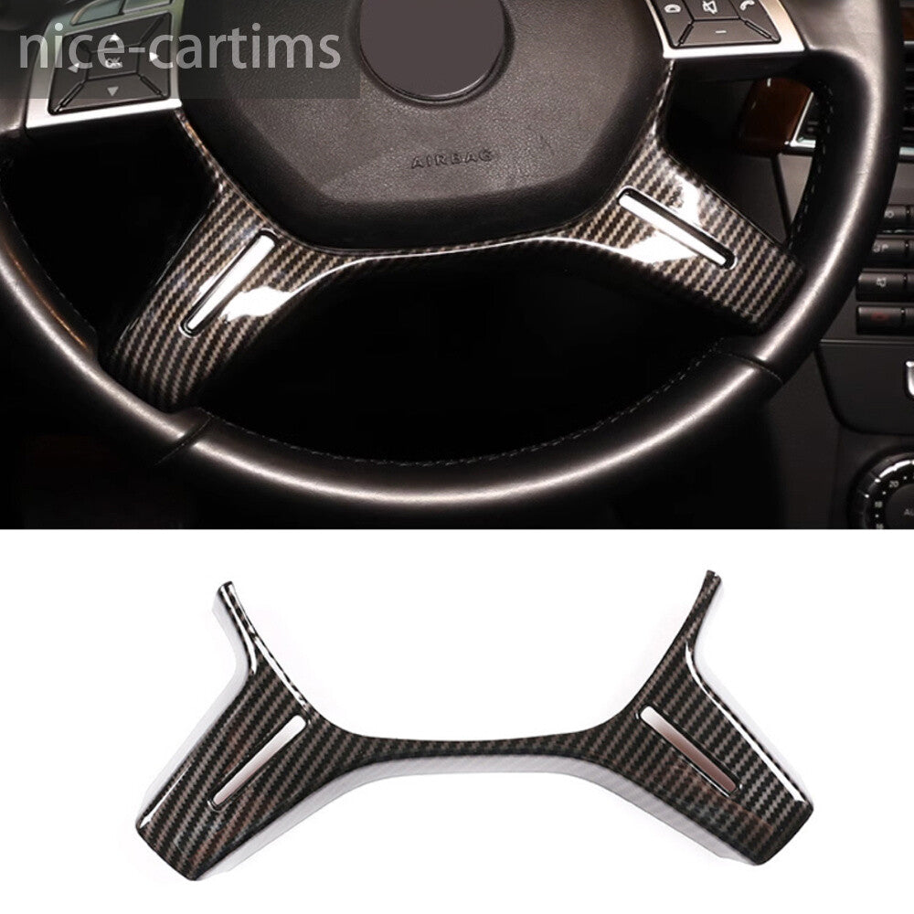 Carbon ABS Steering Wheel Cover for Benz C Class W204 11-13 E GL W212 14-15 G ML