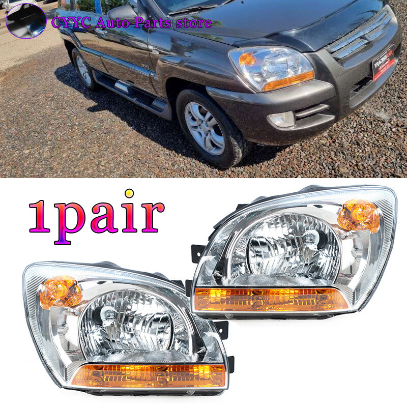 2Pcs Headlight running light driving lamp Assembly for Kia Sportage 2005-2008