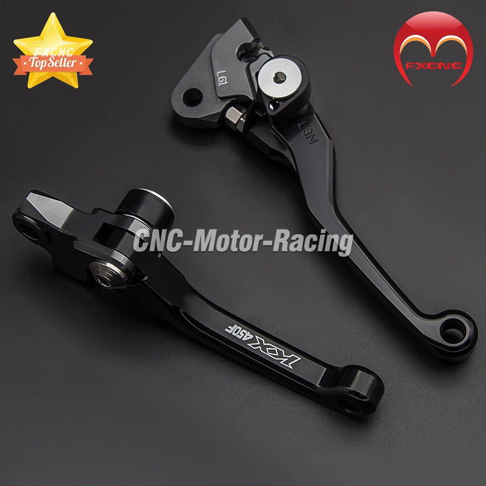 Brake and clutch lever markings for Kawasaki KX450F 2005-2012 (2010 CNC black off-road bicycle)