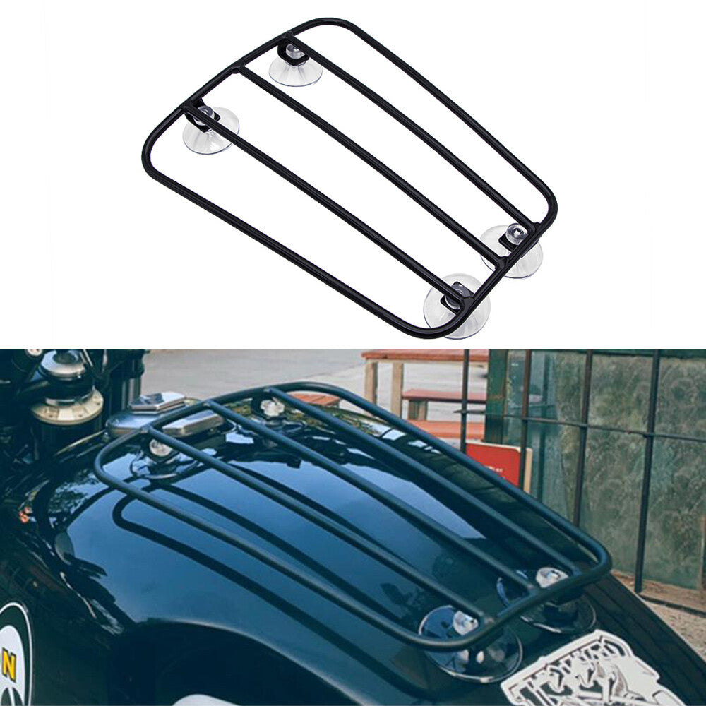 Universal Motorcycle Black Steel Fuel Gas Tank Parcel Rack for Harley for Triumph Q