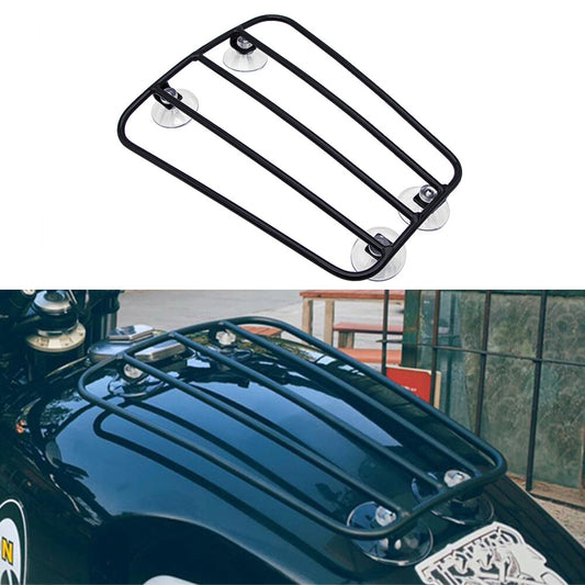 Universal Motorcycle Black Steel Fuel Gas Tank Parcel Rack for Harley for Triumph Q