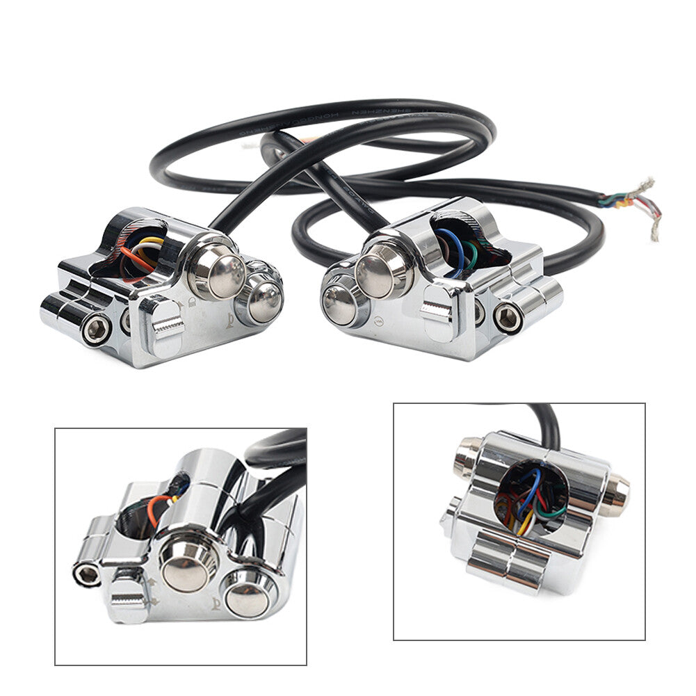 Motorycle CNC 1 25mm Handlebar Switch Controls Housing for Harley Universal