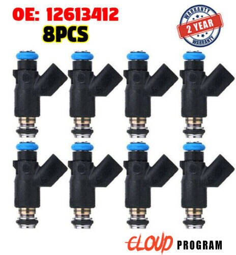 8 PCS Fuel Injector 12613412 For 2010-2013 for GMC for Sierra 2500 HD n