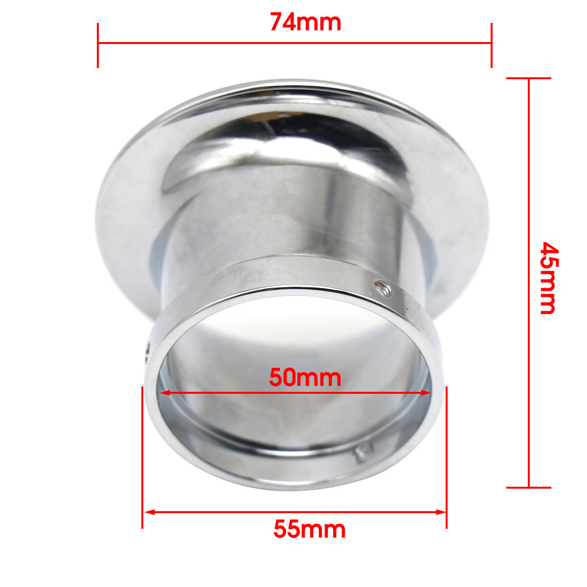 50mm Motorcycle Carburetor Velocity Stack Stainless Steel Air Filter Cup Funnel Q