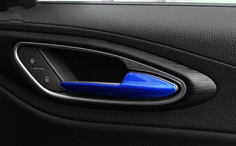 for Alfa Romeo Giulia 2017-2023 Blue Glossy Interior Door Handle Strip Trim 4pcs n