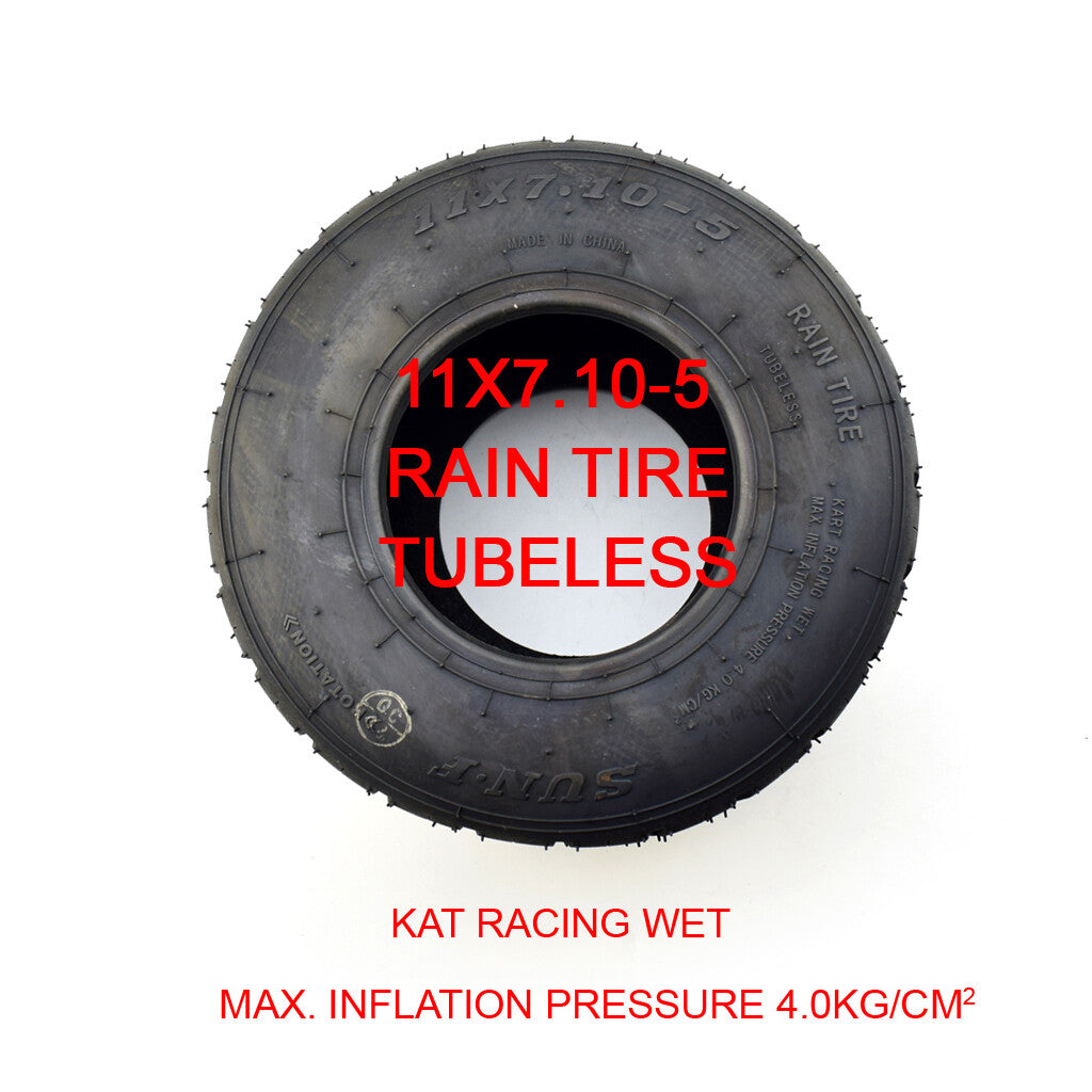 11x7.10-5 5 Inch Rear Wheel Tire Tubeless Go Kart Buggy DIY ATV Quad Pit Bike