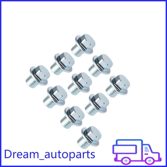 Set of 10 for Toyota Tacoma for 4Runner for Lexus Oil Change Pan Drain Plug Bolt Screw Q