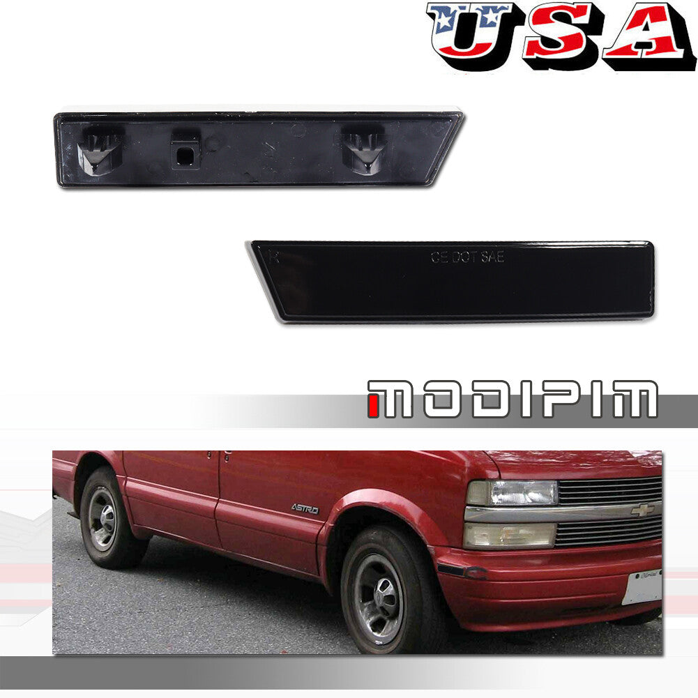 For 1995-05 for Astro / for GMC Safari Van Side Marker Light Front Smoked Housing - v