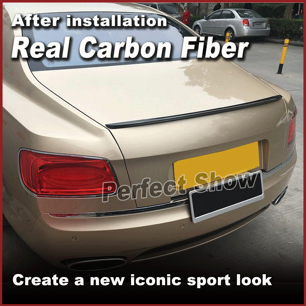 for Bentley Flying Spur W12 Sedan 2013-2019 Real Carbon Rear Trunk Spoiler Wing