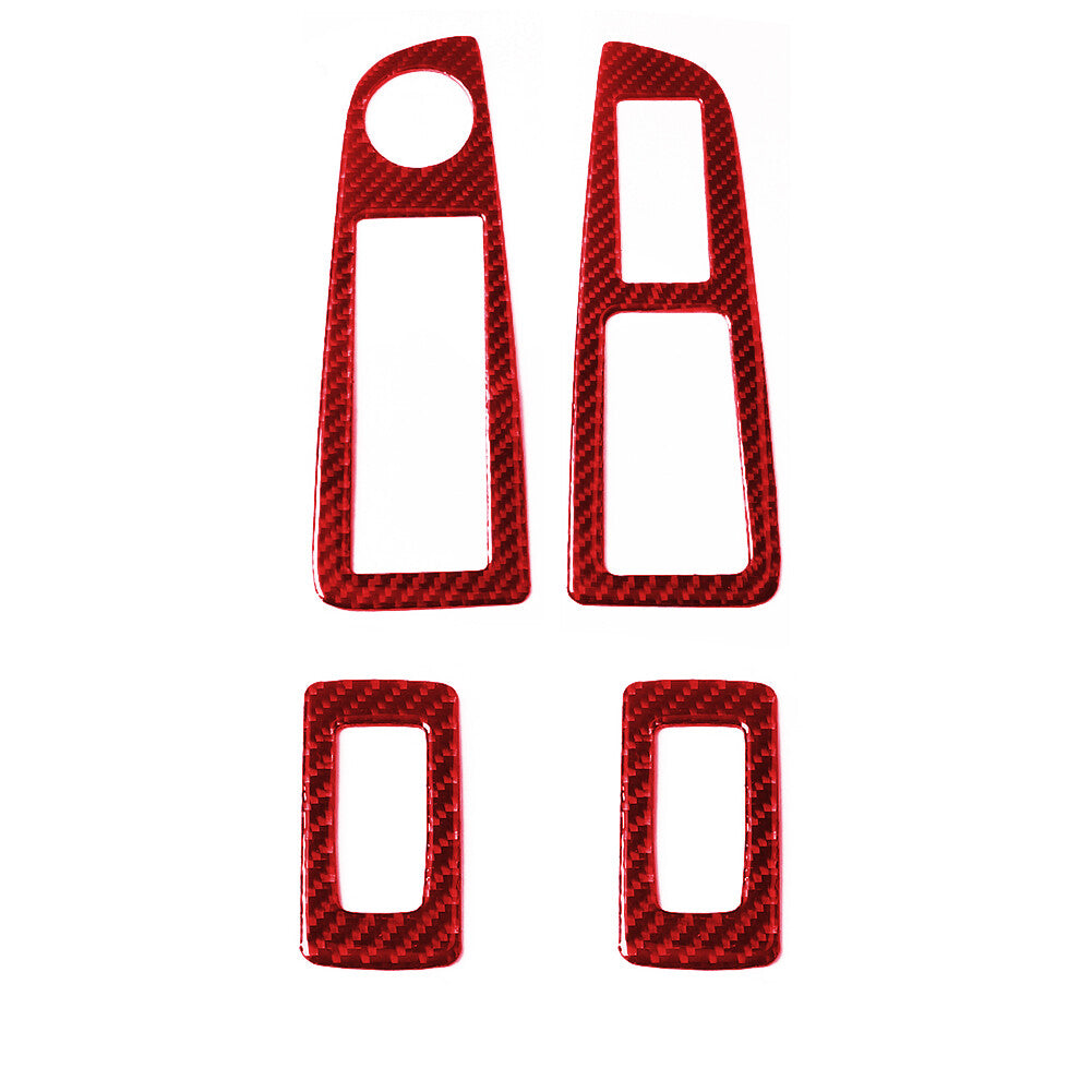 Red Carbon Fiber Gear Shift Inner Frame Cover For Ranger 2019-2022 Type B v