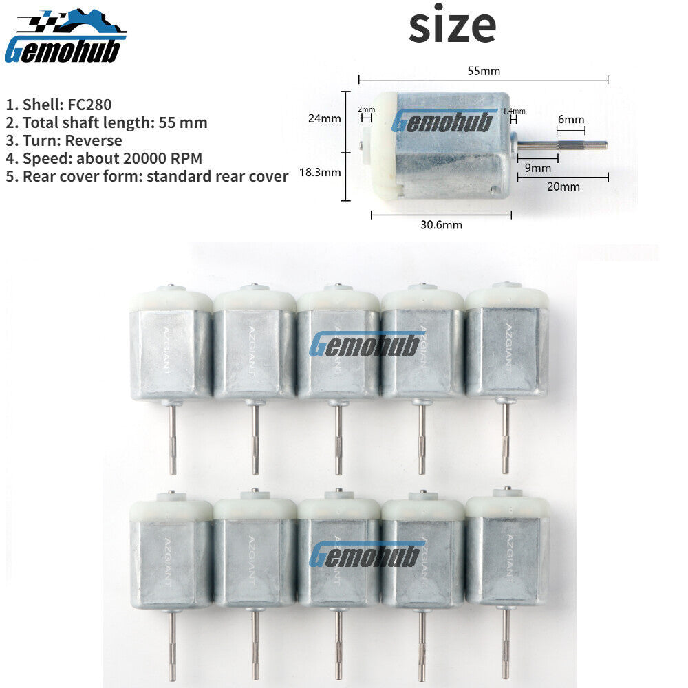 10pcs New FC280 Miniature motor for small DIY Model New Boar Toy Massager Motor