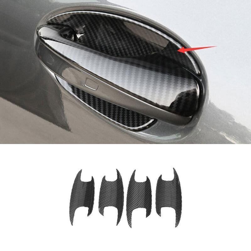 for Mercedes-Benz 2020-23 GLE GLS ABS Side Door Bowl Cup Cover Trim Carbon Fiber