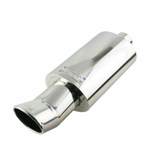 2.5 ID Sport Sound Muffler Tip Exhaust Tip Auto Car Resonator Sliver 444mm JZZ