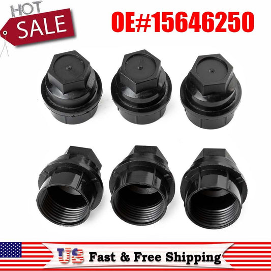 6PCS Lug Nut Cap Cover Black Set 15646250 for GMC 1500 2500 for Chevy GM Trucks XYD Q