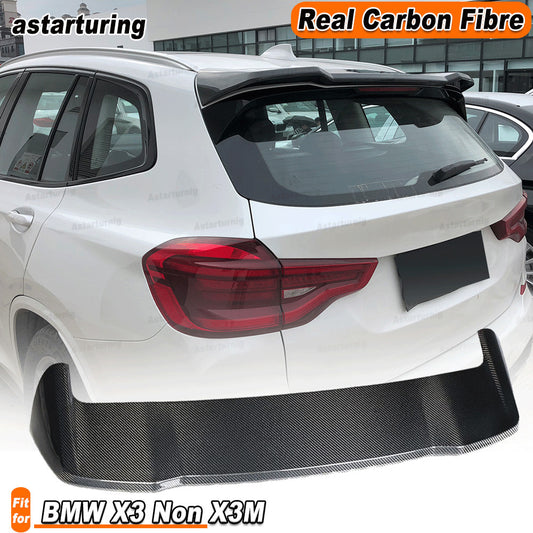 for BMW X3 Non X3M 2018-2019 REAL CARBON Rear Roof Top Window Spoiler Wing Lip