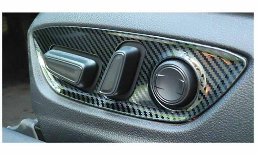 for Toyota for Camry 2018-2023 Carbon Fiber for Seat Adjustment Button Panel Cover Trim