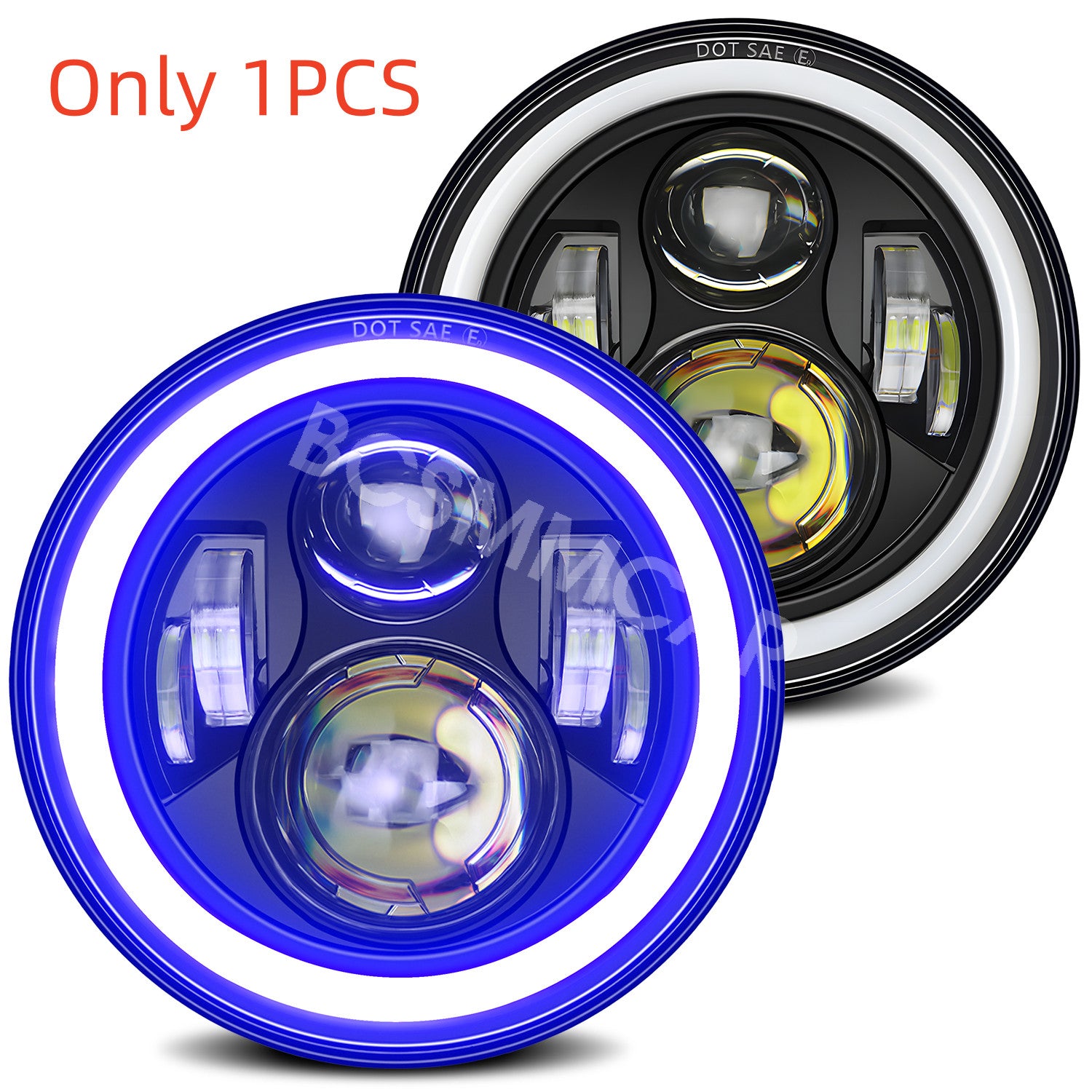 Fit for Jeep for Wrangler TJ 2 Door 1997-2006 7inch LED Headlamp Halo Angel Eye