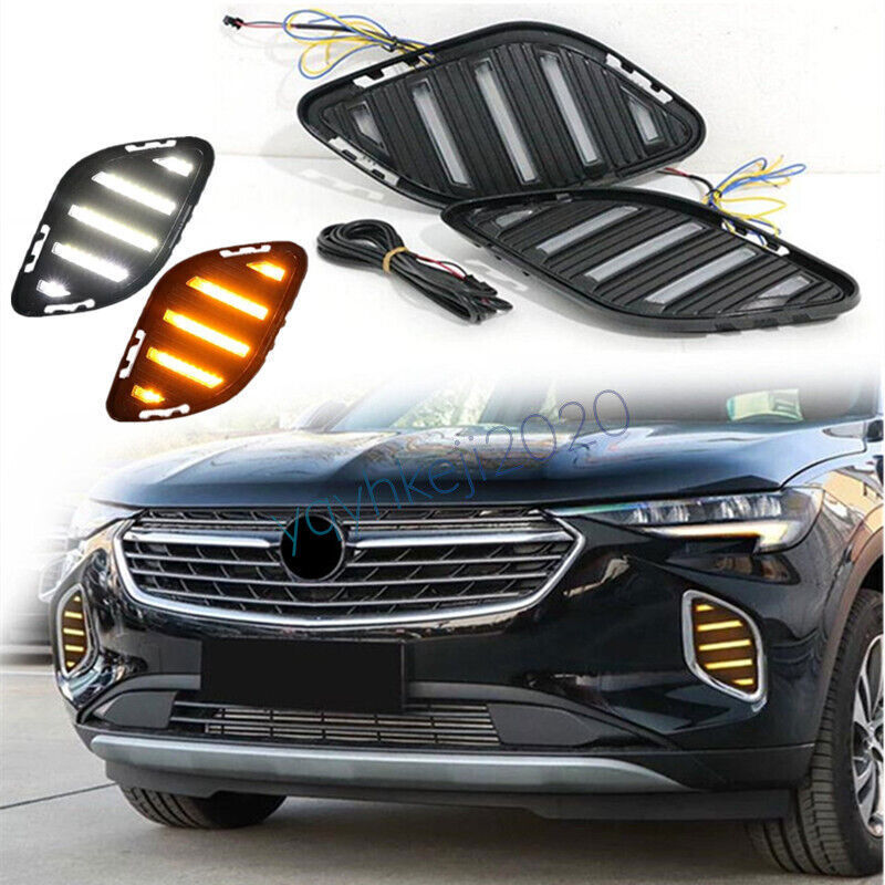 Daytime Running Light for Buick Envision 2021 2022 2023 LED Fog Lamp Turn signal n