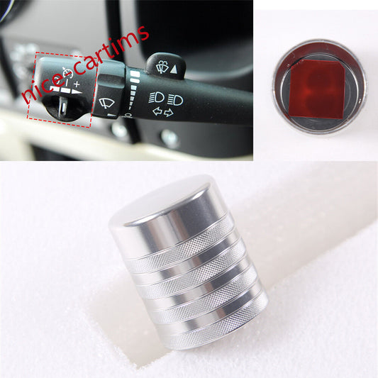 Silver Alloy Rain Wiper Control Rod Sleeve Lever Cover For HUMMER H2 2008-2009