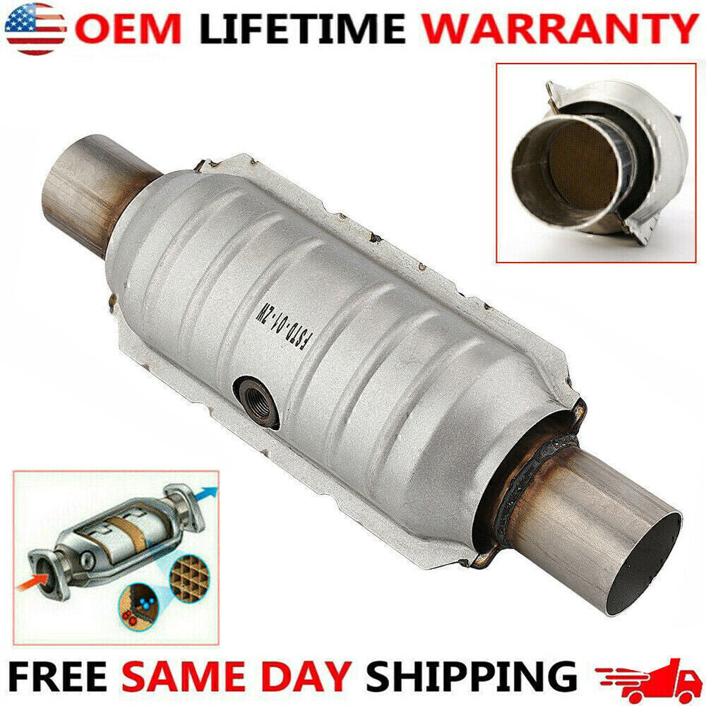 Weld-On 2.5 UNIVERSAL Three-way Catalytic Converter Cat US Stock