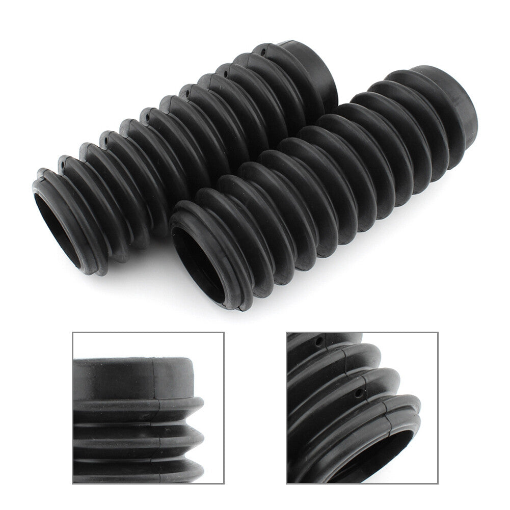 1 Pair Black Rubber Fork Gaiters Boots Rubber Covers Fit for Honda CB CL 450-750 Q