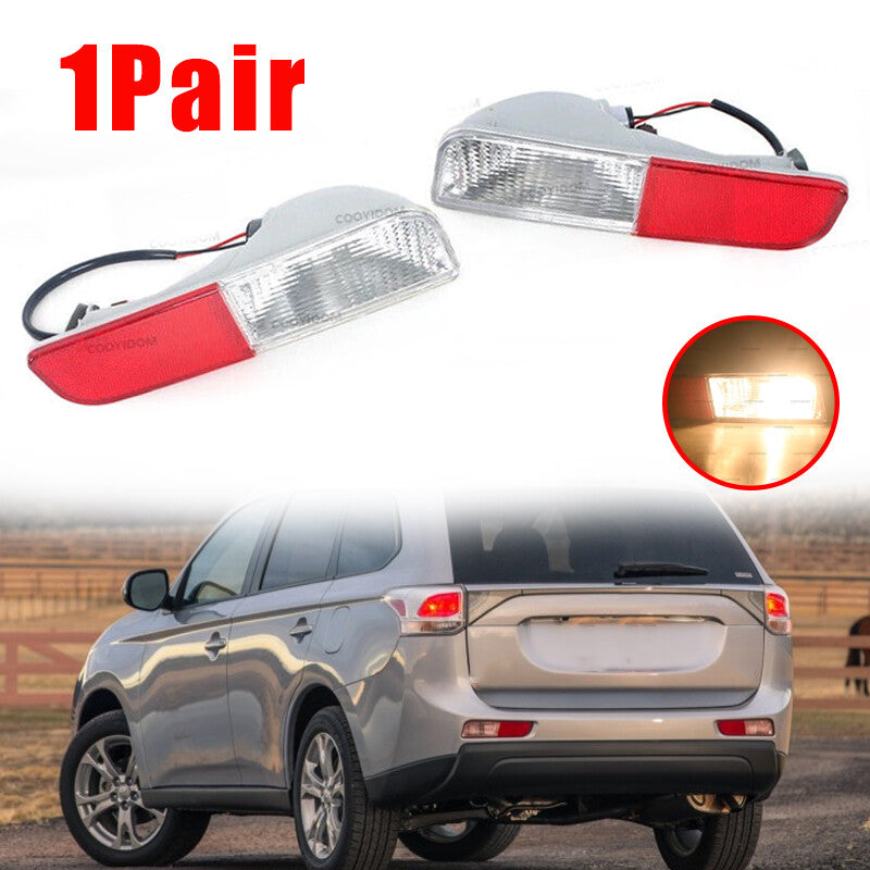 1Pair Rear Bumper Reflector Brake Light For Outlander 2013 2014 2015 v